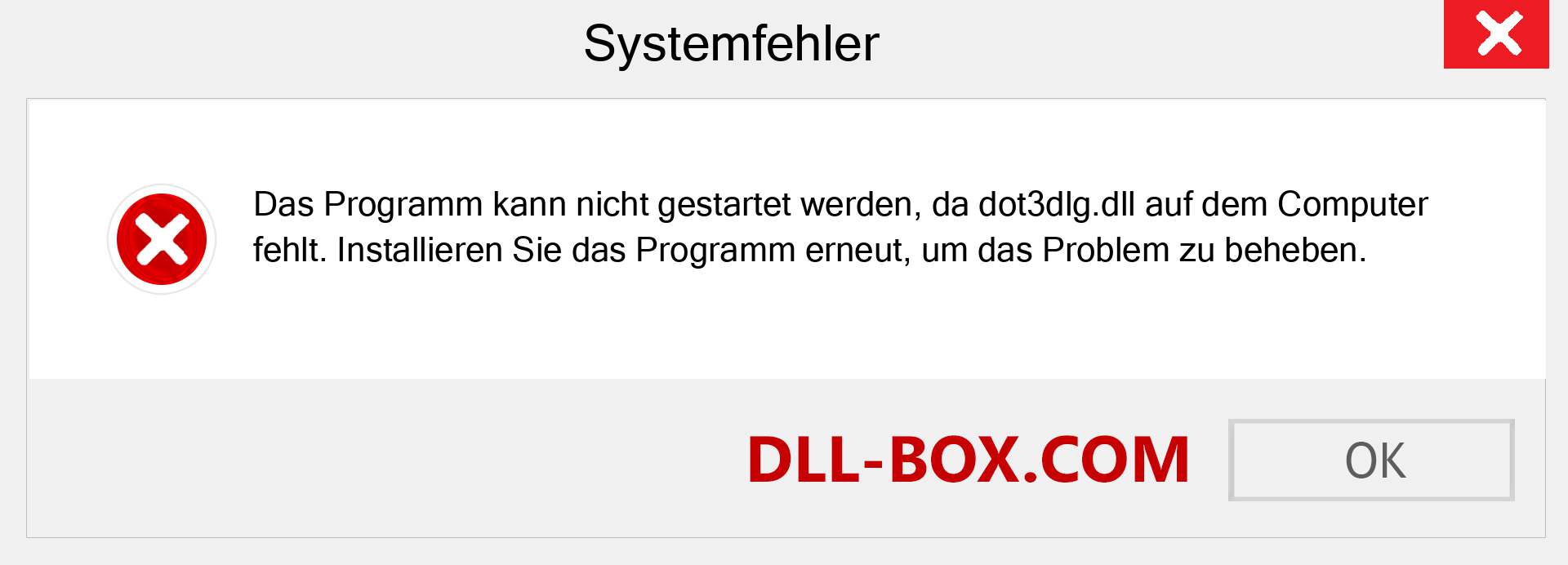 dot3dlg.dll-Datei fehlt?. Download für Windows 7, 8, 10 - Fix dot3dlg dll Missing Error unter Windows, Fotos, Bildern